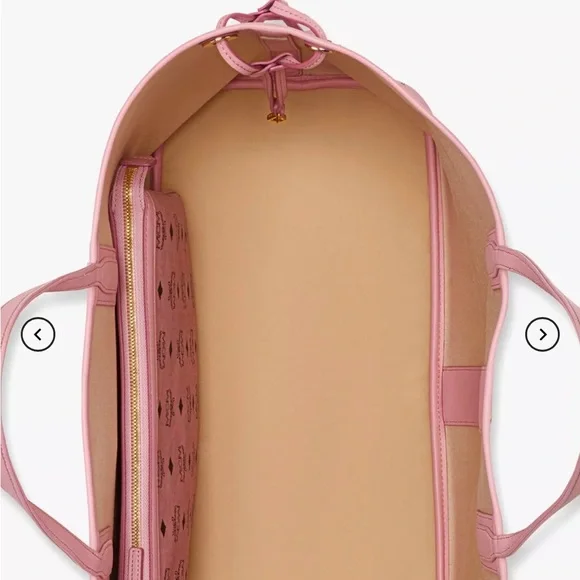 MCM Visetos monogram canvas shopper with zip pouch and nappa leather trim New - Picture 6 of 13